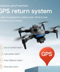 Dope 4K EIS Camera Drone With 4.5 Inch HD Controller Screen And 60 Minute Flight Time flying with GPS return system active