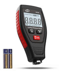 Digital Paint Coating Thickness Meter 0 To 1800 Micrometers With LCD Backlit Rotating Screen Pro Grade Auto Substrate Recognition Ferrous And Non Ferrous Gauge For Checking Car Original Coating And Paint Depth, with batteries