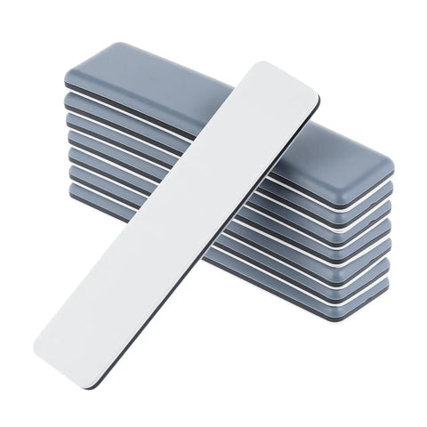 Stack of Furniture Sliders For Carpet, Hardwood And Tile Floors, 16 Pack 1 Inch By 4 Inch Rectangular Self Adhesive Pads.