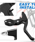 Two Pack 0.87 Inch Aluminum Alloy Bicycle Brake Levers, easy install, universal fit for mountain road BMX and folding bikes.