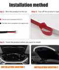 Dynamic Car Hood Light Strip For Cars And Trucks installation guide showing wiring connections and placement on hood edge