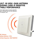 Side view of Workhorse Long Range UHF RFID Reader USB RS485 Wiegand 26 And 34 IP67 Waterproof showing 8dBi antenna.