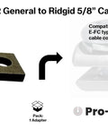 Flow Fixer FFA2 Universal General To Ridgid Drain Cleaner Adapter For Slotted Cable Ends Converts General Ends To Fit Ridgid Models K40 K50 K375 K380 K400 K3800 With Five Eighths Inch Cable Ends Pro Grade steel adapter