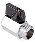 Two Pack Brass Mini Ball Valve One Half Inch NPT Female To Male Thread Shut Off Valve Beefy Aluminum Handle Quarter Turn On Off