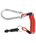 RV Breakaway Cable With Transparent Jacket Heavy Duty 4.0mm Core Cable And 1.5mm Steel Wire Lanyard with carabiner and key component