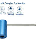 Rigid Shaft Coupler 5mm To 5mm Aluminum Alloy Six Piece Blue Set For Motors 3D Printers And DIY Projects With M4 Screws And L Wrench