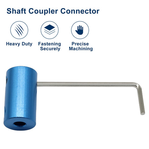 Rigid Shaft Coupler 5mm To 5mm Aluminum Alloy Six Piece Blue Set For Motors 3D Printers And DIY Projects With M4 Screws And L Wrench