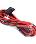 Coiled Beefy 12V CB Radio Power Cord Replacement 2 Wire 3 Pin With Stripped Ends Four Point Eight Feet Fused Cable Red Black