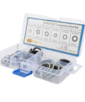 45 Piece Pro Grade AC Compressor Gasket Kit With Six Sizes Automotive Air Conditioning Port Seal Washer Set in clear divided box