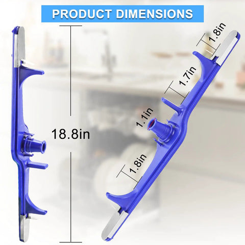 Dishwasher Lower Spray Arm With Heat Shield Food Grade PP Heavy Duty Easy Install Fits Frigidaire And Kenmore 18 Inch Blue