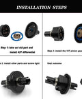 Installation steps for RC Gearbox Differential Gear Set 43T 10T Steel Gears For 1/8 Scale 4WD Sledge Off Road Truck
