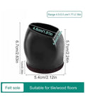 Set Of 15 Rubber Chair Wheel Stoppers And Caster Cups Floor Protectors For Office And Home, size dimensions shown