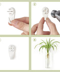 Glass Tube Propagation Station Hanging Vase Set - 4 Cylinder Wall Planters For Hydroponics installation steps