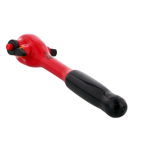 Insulated Three Eighths Inch Drive Ratchet With Seven And A Half Inch Reach, Pro Grade Electrician Favorite, VDE Certified Tools