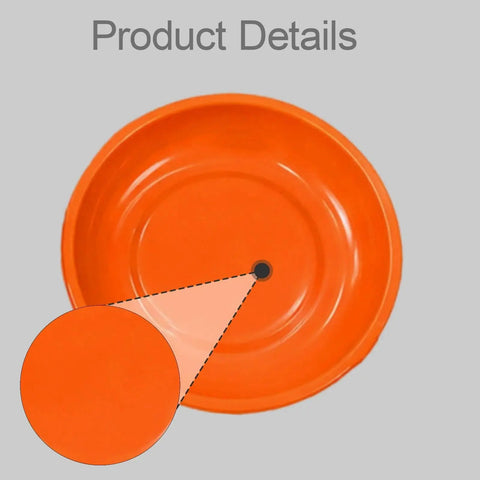 Pocket Sized Durable Quality Stainless Steel Screw Organizer Bowl Tool Tray Storage Container For Auto Parts Holder Portable Dish Grab And Go Perfect For Workshop Garage And Home Improvement With 10 Cm Diameter, orange, top view