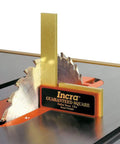 Pro Grade 7 Inch Precision Square for Woodworking and Metalworking, heavy 1/4 inch solid alloy body, used with saw blade
