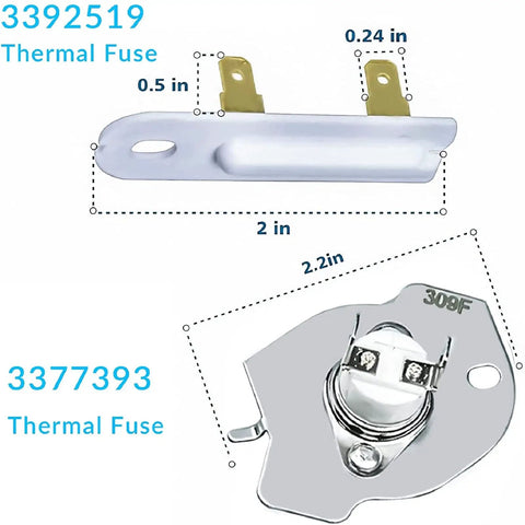 Dryer Heating Element Replacement For WED4815EW1 And 110 Series Models Thermal Fuse Components