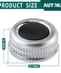Audi Plug And Play Volume Control Knob Replacement Fits A4 2013 2015 Allroad 2013 2015 Quattro 2013 2015 Q5 2013 2017 A5 2012 2016 S4 RS5 2011 2016 8T0919070B, shown in product size dimensions with silver and black design.
