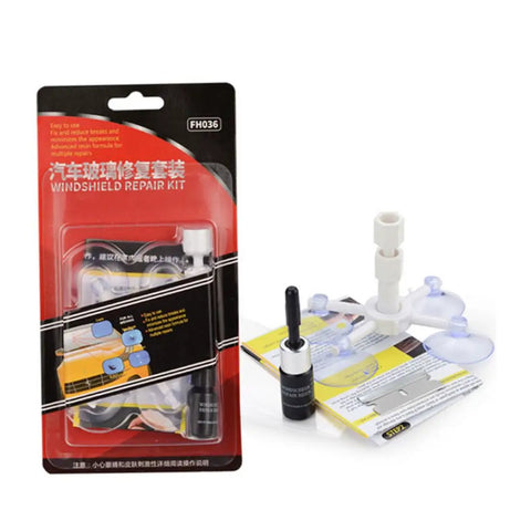 Windshield Repair Kit For Cracks And Chips, Auto Glass Quick Fix Tools With Resin Injection Head, DIY Car Glass Repair Supplies in packaging