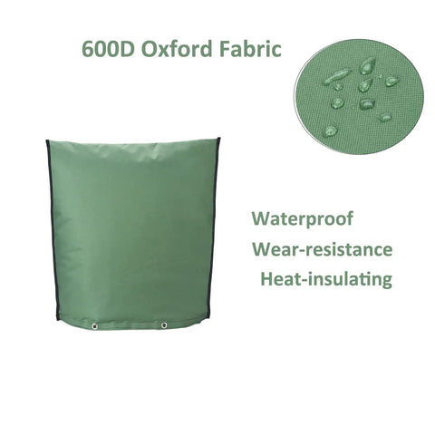All Weather Insulated Pouch For Outdoor Backflow Preventer And Sprinkler Valves, Winter Freeze Protection, Waterproof Valve Cover shown.