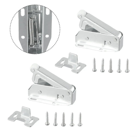 Push To Open Door Latch With Touch Catch Cabinet Hardware Cold Rolled Steel Spring Mechanism with screws and mounts