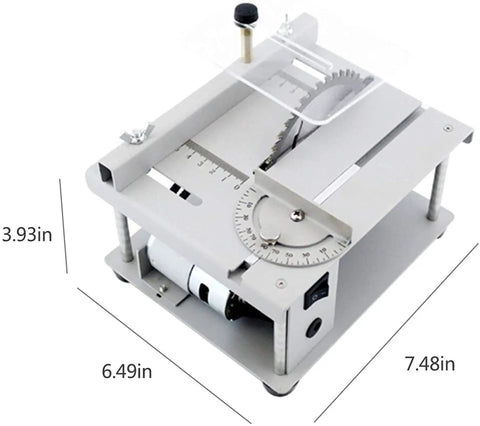 Portable Benchtop Table Saw For DIYers And Hobbyists, Mini Multifunction Woodworking Saw With Adjustable Bevel, Compact Design