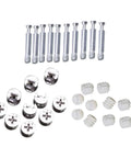 Heavy Duty Furniture Cam Lock Fittings Set 24 White Connectors for Cabinets and Office Furniture with Durable Nylon and Iron Construction