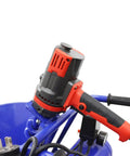 gonana need this badass dual-power polyurethane foam spray machine for waterproof paint put application with 50 liter hopper capacity 220V high pressure atomizer close-up of motor and handle