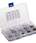 Heavy Duty External Circlip Set Workhorse 250 To 300 Pieces C Type Snap Ring Assortment Kit M4 To M25 in plastic organizer box
