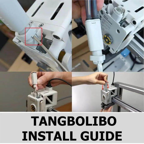 Installation guide for 2-In-1 Filament Sensor And Filament Hub Replacement Kit For A1 Mini 3D Printer showing step-by-step process.