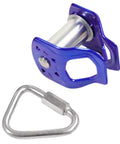 Heavy Duty Zip Line Pulley Kit With Quick Setup Trolley For Outdoor Playgrounds And Backyard Obstacle Courses, blue pulley and ring