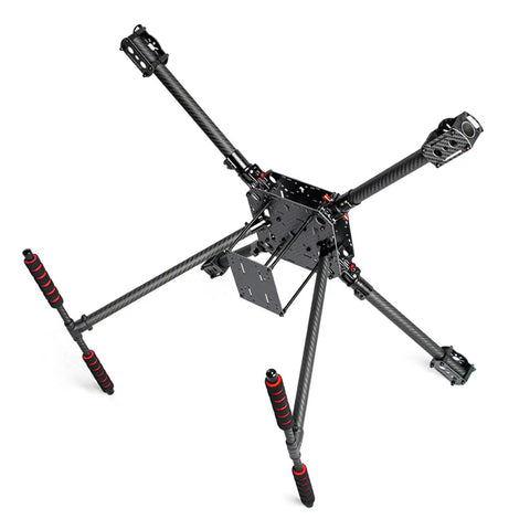 Foldable Carbon Fiber Quadcopter Frame For Heavy Lift Drones With 550/600/650/700mm Wheelbase And Carbon Landing Gear Top View