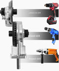 Upgraded Nibbler Metal Cutter Drill Attachment compatible with lithium-ion, hand, and impact drills for sheet metal cutting.