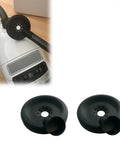 Get This 34Mm Universal Vacuum Adapter Hose Connector Kit For Seamless Dust Extraction with two black rubber connectors.