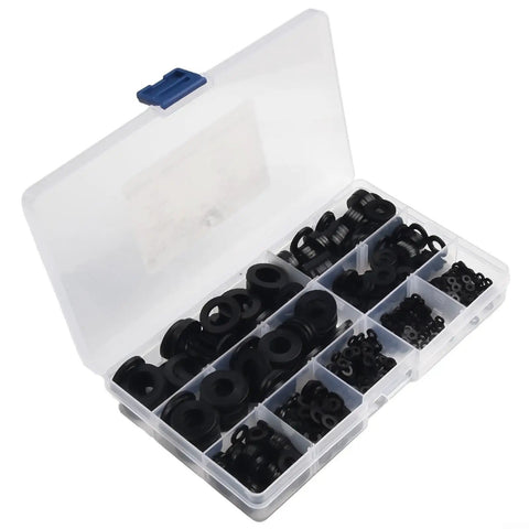 Go To Nylon Flat Washer Kit 700 Pcs M2 And Up Metric Assorted Sizes For Home Auto And Marine Electrical Projects With Precise Inner And Outer Diameters And Versatile Heavy Duty Installations, black nylon washers in organizer case