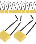 Get Your Hands On 30 Pcs Of High Voltage Microfarad Safety Capacitors With Built In Wire And Plastic Casing For Rock Solid Electrical Appliance Testing And Maintenance Work Without The Headache Or Risky Failures - yellow capacitors with black wires