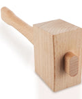 9.6 Inch Solid Beechwood Mallet for damage free striking in woodworking shown at an angle