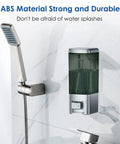 Robust Wall Mount Manual Soap Dispenser 17 Oz Large Capacity Refillable Pump For Kitchen And Bathroom with sleek chrome finish.
