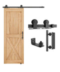 5 Foot Top Mount Sliding Barn Door Hardware Kit With Pull Handle And Floor Guide Fits 30 Inch Wide Door Panel T Shape Hanger