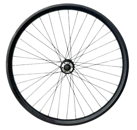 EBike Front Wheel 26 Inch 36H Double Wall Aluminum Rim 100mm Bolt On Hub 13G Spokes Disc Brake Compatible