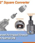 Beefy Keyed Drill Chuck Adapter Kit 1/2 Inch 20UNF With SDS Plus Shank and 1/4 Inch Hex Shank for rotary tools and impact wrench