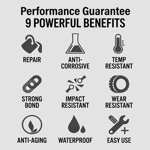 Infographic showcasing 9 benefits of Low Temperature Aluminum Welding Rods Set 30 60 90 Pcs for Metal Repair Easy Melt.