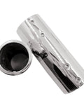Side view of marine straight pipe connector, 316 stainless steel, 25mm (1 in) tube fitting, 2-pack.