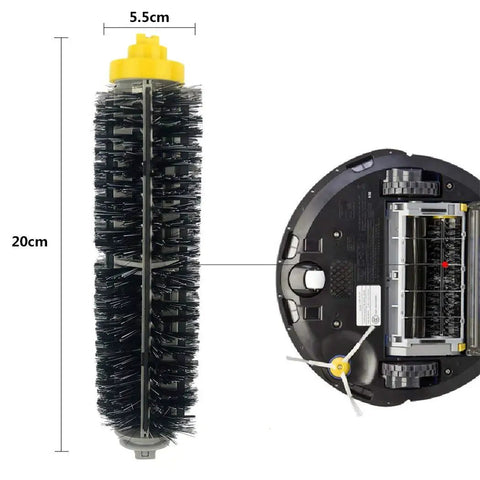 All In One Replacement Kit For Roomba 600 610 620 650 Series Vacuums With 3 Filters, Side Brush, And 1 Bristle Brush shown
