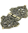 Antique Bronze Engraved Hinge Set 20 Pieces Hollow Carved Design For Jewelry Boxes Vintage Wooden Cases Cabinets Gift Boxes Toolbox And Wine Boxes Premium Zinc Alloy Hardware For Classic Retro Style close-up