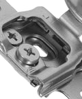 Close-up of a Two Pack Adjustable Folding Cabinet Door Hinge with Quiet Soft Close Inward Opening Metal Hinges for Electrical Cabinets