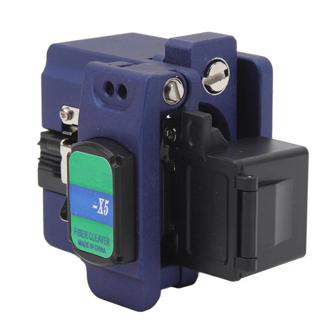 High Precision Machined Aluminum Alloy Fiber Cleaver With Automatic Return Cutter And 3 In One Fixture, handheld tool for fiber optic cutting.