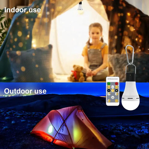 USB Rechargeable Hanging Light Bulb With Three Color Temperature 3000K To 6000K, Portable Emergency Lantern For Home Camping And Hiking, Lightweight With Easy Hanging Hook