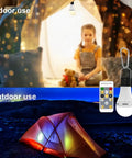 Rechargeable USB Light Bulbs With Remote And Timer 3CCT 3000K To 6000K 10 Level Brightness Two Pack in indoor and outdoor use