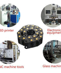 R100 Open Cable Drag Chain Carrier in various machine setups for CNC machines, 1 meter long, 35x100mm, showcasing versatility and cable management.